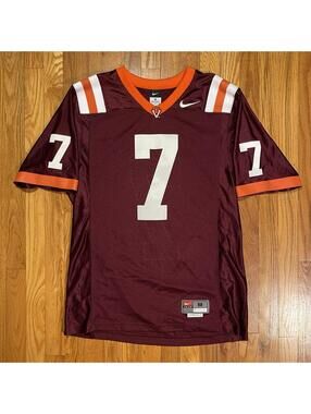 Nike Michael Vick Virginia Tech Football Jersey Men’s M Length+2 Maroon # 7 NWOT